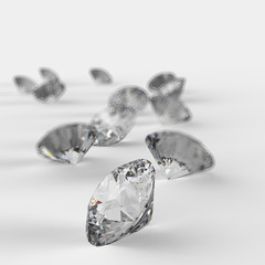 Diamonds 3d in composition