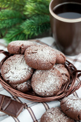Chocolate crinkles cookies