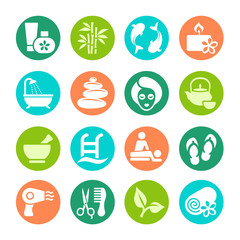 Spa icons set, stock vector