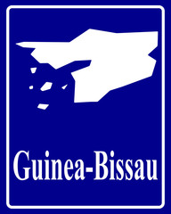 silhouette map of Guinea-Bissau