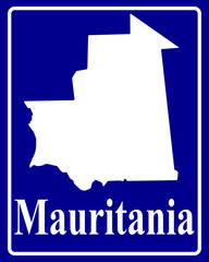 silhouette map of Mauritania