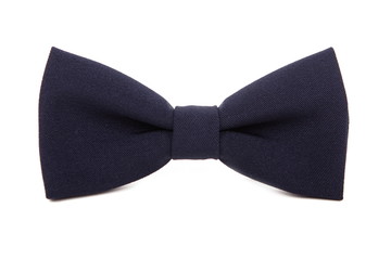 A black bow-tie isolated on white background