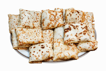 Isolated homemade pancakes