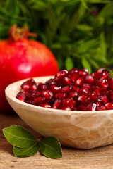 Grenadine seeds and fruit