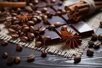 Spices and chocolate