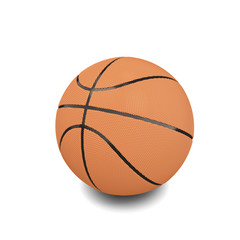 Basketball ball over white background