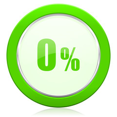 0 percent icon sale sign