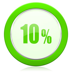 10 percent icon sale sign