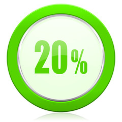 20 percent icon sale sign