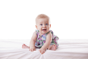 Little cute baby-girl in dress,