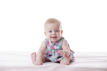 Little cute baby-girl in dress,