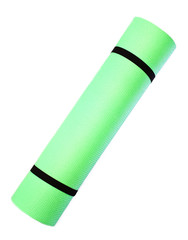 Lightweight foam Yoga Mat roll isolated on white