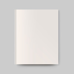 Blank magazine cover. Isolated object for design and branding