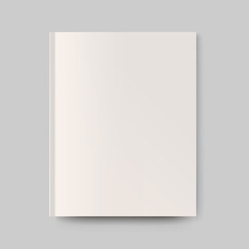 Blank magazine cover. Isolated object for design and branding