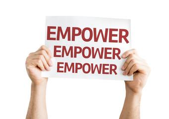 Empower card isolated on white background