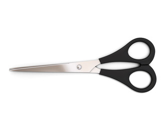 Scissors on white background.