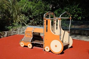 Locomotive on playground