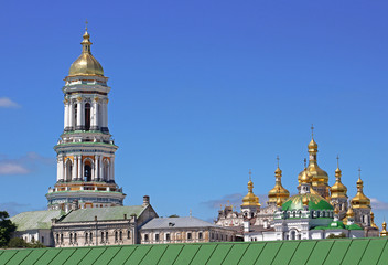 Fototapeta na wymiar View of Kiev Pechersk Lavra Orthodox Monastery in Kyiv, Ukraine