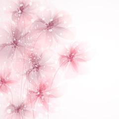 vector background with flowers