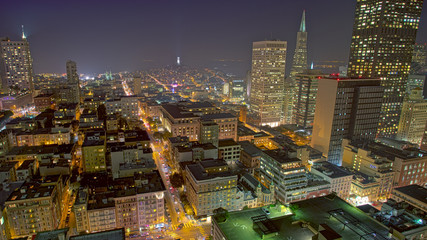 Fototapeta na wymiar San Francisco Skyline at Night