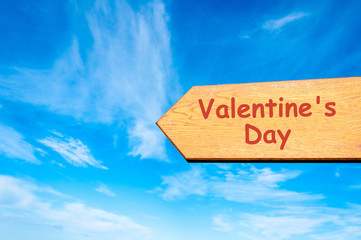 Arrow sign with Valentines Day message