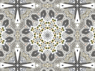 Ethnic pattern. Abstract kaleidoscope  fabric design.