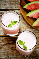 milk smoothie with watermelon