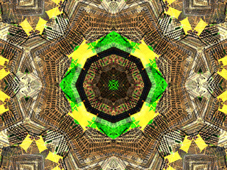Ethnic pattern. Abstract kaleidoscope  fabric design.