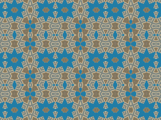 Ethnic pattern. Abstract kaleidoscope  fabric design.