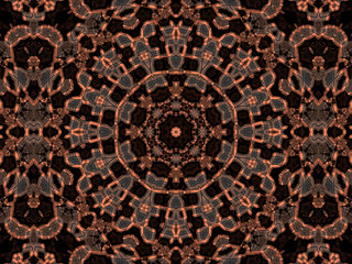 Ethnic pattern. Abstract kaleidoscope  fabric design.