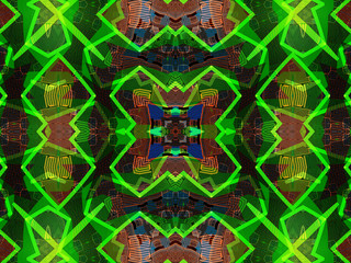 Ethnic pattern. Abstract kaleidoscope  fabric design.