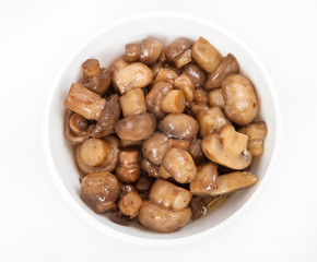 Mushrooms marinated with balsamic vinegar