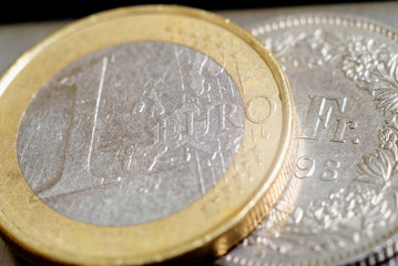 euro - frank - obrazy, fototapety, plakaty