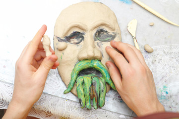 Sculpting plasticine form