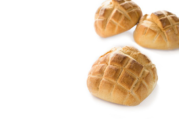 Tre pagnotte tipo tartaruga, pane italiano