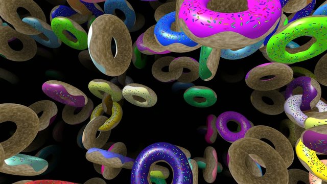Flying donuts generated 3D video