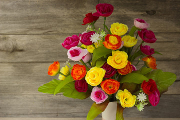 still life with Artificial Flowers