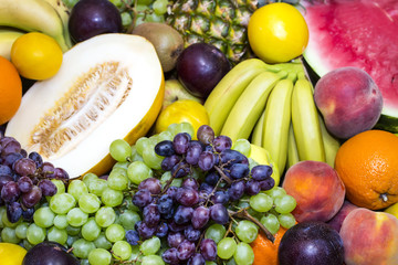 background of fresh fruits