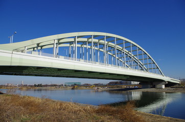 多摩川と多摩水道橋