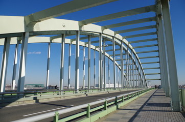 Obraz premium 多摩水道橋の道