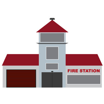 vector fire station building