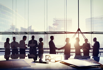 Business People Connection Interaction Handshake Concept