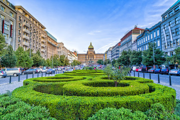 Obraz premium Plac Wacława w Pradze