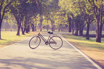 Fototapeta premium Vintage bicycle in Sukhothai Historical Park, Thailand