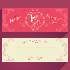 Happy Valentines day greeting card