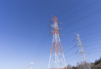送電線　　電力自由化素材
