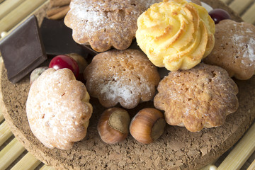 Cookies with cranberries, nuts and chocolate