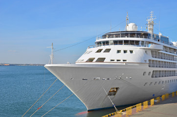Cruise tourist ship in Black sea, Odessa, Ukraine
