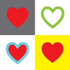 vector heart shape symbol