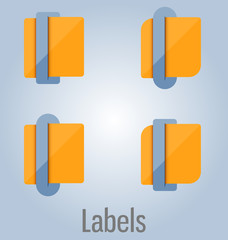 Colored tags and labels. Can be used for infographics, websites